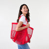 ANKO (LN) Mesh beach tote bag - Red!