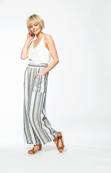 TUESDAY - Wide leg linen pant - Candy stripe! 12