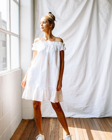 LJC - Linen Rhodes dress - Powder blue! 12