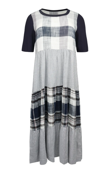 OBI (LN) NZ - Amalfi tier plaid dress - Ink! 16
