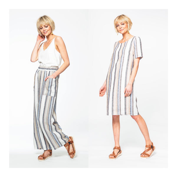 TUESDAY - Wide leg linen pant - Candy stripe! 12