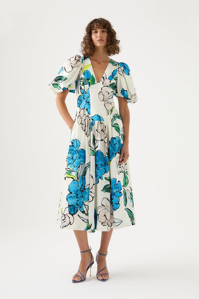 AJE (BN) "Pedestal corsetted" Camelia midi dress! 12-14