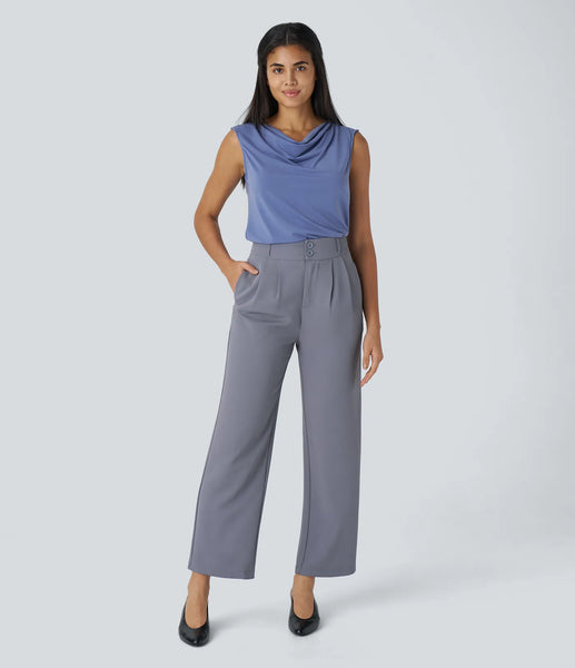 HALARA - Cornflower blue cowl neck top! 14