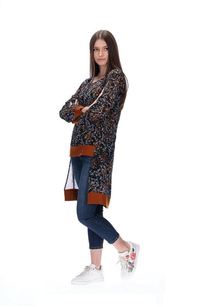 CHARLO - Ashley rust floral tunic top! 14