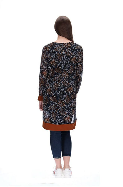 CHARLO - Ashley rust floral tunic top! 14