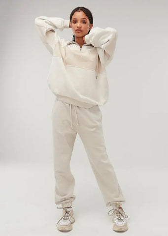 GHANDA (BN) "Track north" stone grey trackies! 6-8