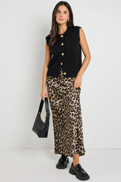 STORIES BE TOLD "Record" leopard satin maxi skirt! 16