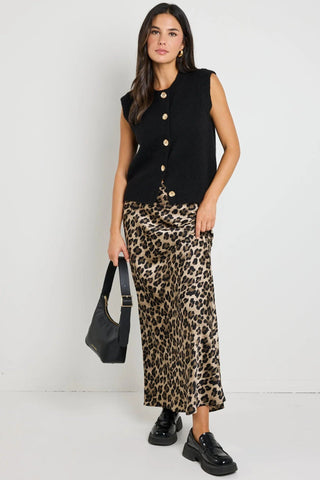STORIES BE TOLD "Record" leopard satin maxi skirt! 16