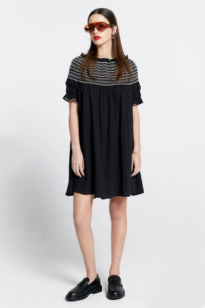KAREN WALKER "Gaia smocked" mini dress! 6-12