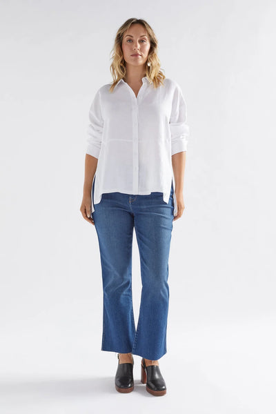 ELK - French linen pleat back Stilla shirt! 10-12