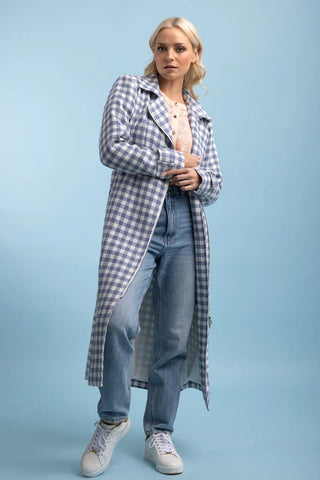 AMAYA  Giselle" metallic check print coat! 10