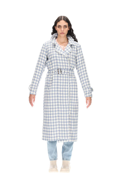 AMAYA  Giselle" metallic check print coat! 10