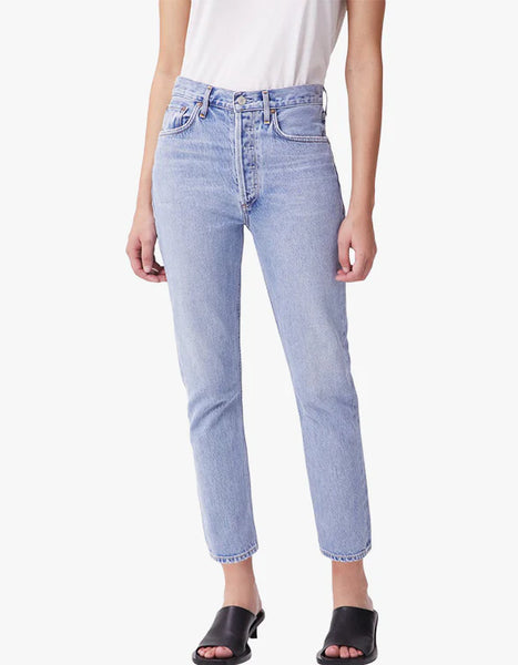 AGOLE (USA) "Riley" high rise straight crop jeans! 11