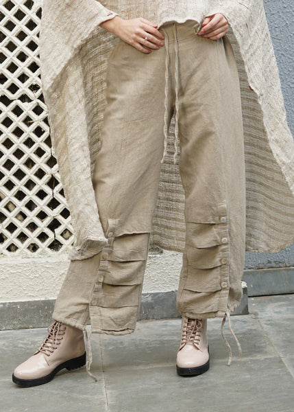 IMAGINE (LN) Pleat detail linen blend pant - Latte! 12-16