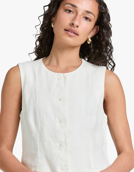 ASSEMBLY LABEL - Calla linen vest - Antique white! 12