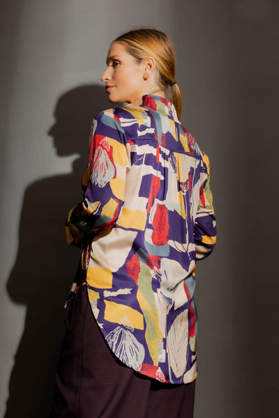 MOTTO - Floral abstract silky blogger shirt! 12