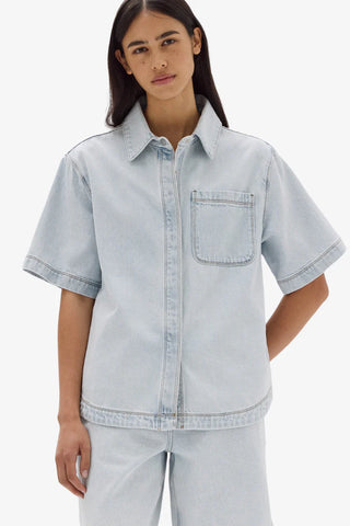 ASSEMBLY LABEL - Marlow boxy denim shirt! 10-12