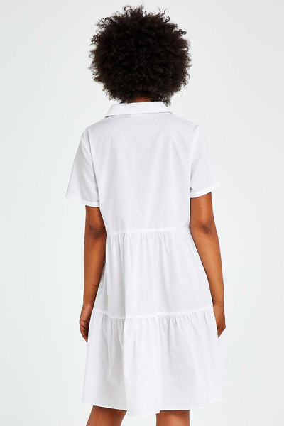 BETTY BASICS - Tiered cotton shirt dress! 16