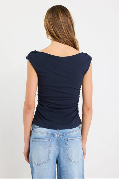 STORIES BE TOLD "Backstreet" ruched navy top! 14