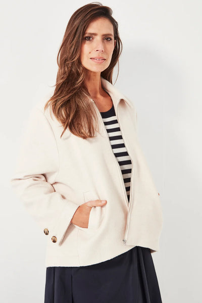 VERGE (BN) Hazel wool blend boucle jacket - Chalk! 14
