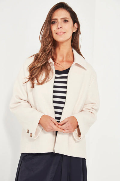 VERGE (BN) Hazel wool blend boucle jacket - Chalk! 14