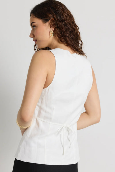 RE:UNION - Viaduct ramie square neck vest! 10