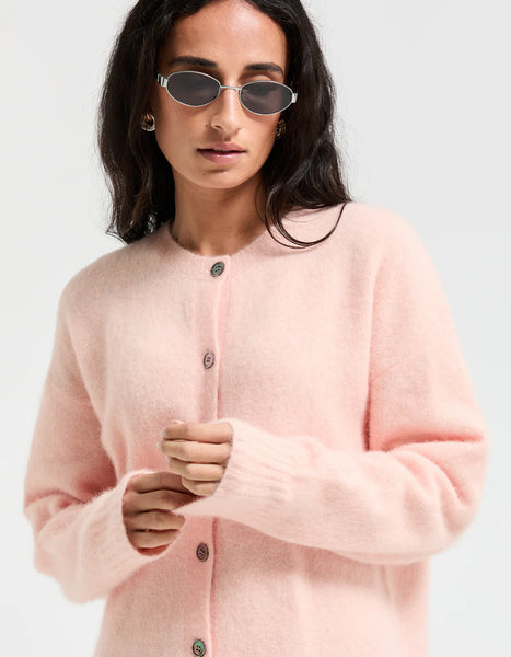 SUPERETTE - Angora blend Coven cardi - Peach! 10-12