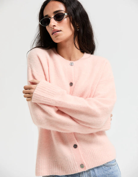 SUPERETTE - Angora blend Coven cardi - Peach! 10-12