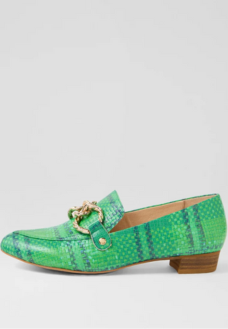 DJANGO & JULIETTE (LN) "Esben" leather loafers - Green! 40