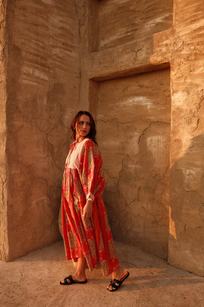 HOUSE OF SUNDAR (LN) Tara Midi Dress- Tigeress! 8-12