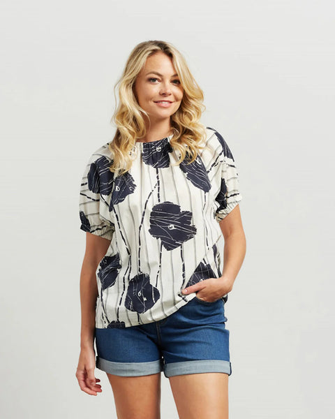 ET ALIA - Kyla cotton top - Floral print! 10-12
