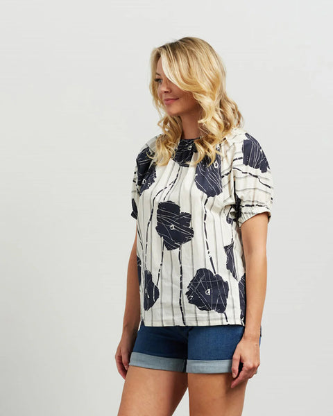 ET ALIA - Kyla cotton top - Floral print! 10-12