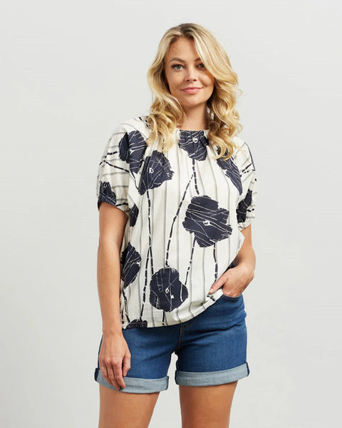 ET ALIA - Kyla cotton top - Floral print! 10-12
