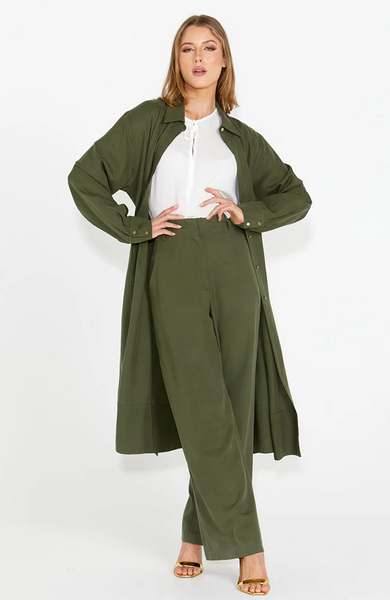 FATE + BECKER (LN) Alter ego linen/lyocell duster shirt dress! 12