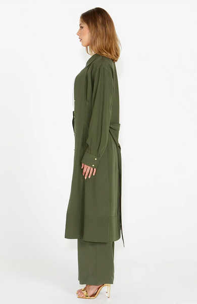 FATE + BECKER (LN) Alter ego linen/lyocell duster shirt dress! 12