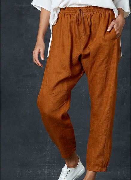 EB & IVE - Linen pant - Caramel! 14