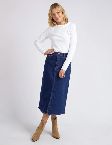ELM - Eloise denim midi skirt! 8-10