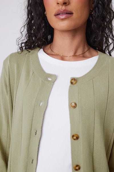 MARLOW (LN) Ember knit cardigan - Celery! 14