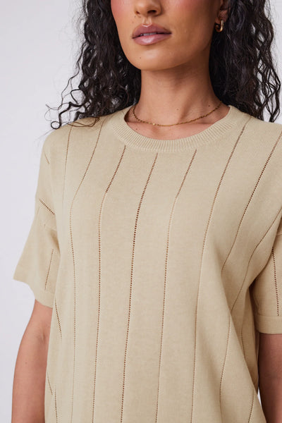 MARLOW (LN) Ember knit tee - Hummus! 14