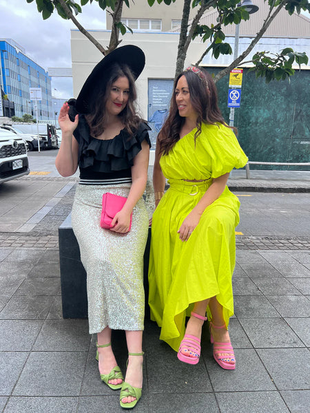 MINX (LN) "Monet" pink leather platform heel! 40