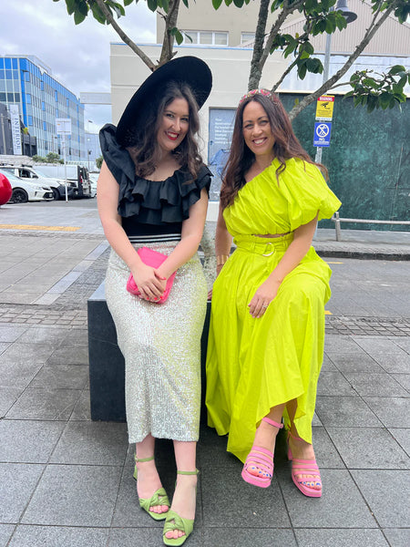 MINX (LN) "Monet" pink leather platform heel! 40