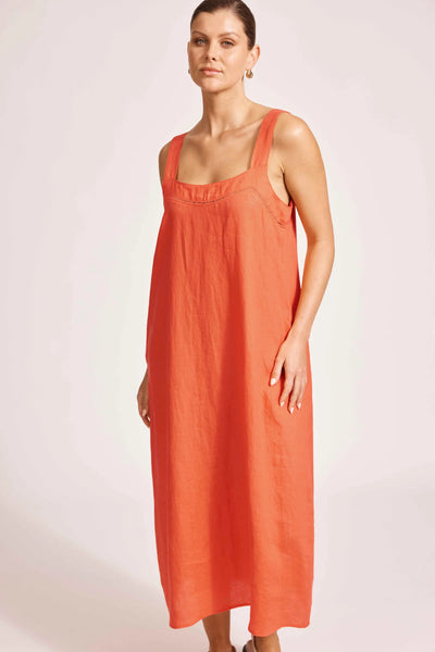 EB & IVE (LN) Miramar tank linen dress - Coral! 16