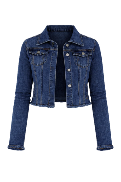 PQ (LN) Fray denim jacket - Dark wash! 16