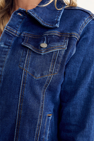 PQ (LN) Fray denim jacket - Dark wash! 16