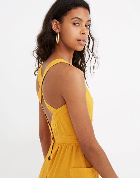 MADEWELL - Saffron linen pinafore midi dress! 10