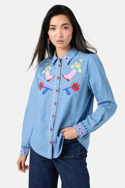GORMAN (LN) Embroidered Windowsill shirt! 6-8