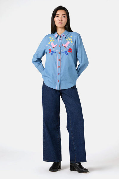 GORMAN (LN) Embroidered Windowsill shirt! 6-8