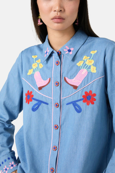 GORMAN (LN) Embroidered Windowsill shirt! 6-8