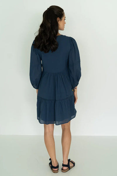 HUMIDITY - Organic cotton Blossom dress - Navy! 14