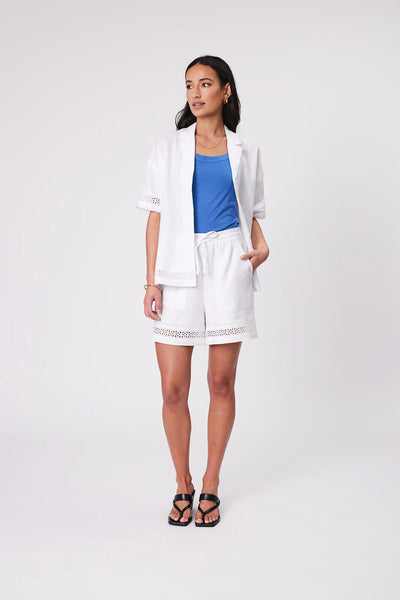 MARLOW (LN) Heatwave linen lace detail shirt! 16